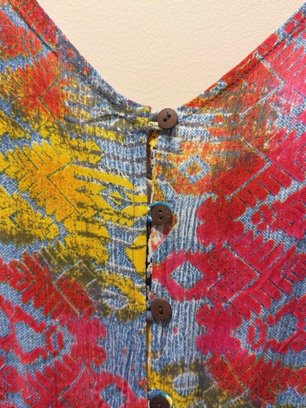 RAGA Multicolor Patchwork Ruffle Strap Maxi Dress - Picture 5 of 6